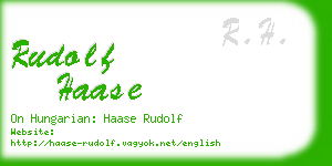 rudolf haase business card